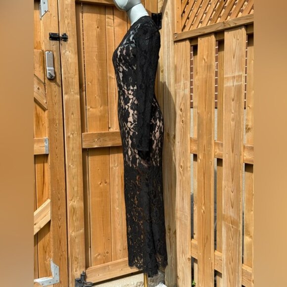 🆕 BRONX & BANCO 🧿 NWOT Colette Noir Black Lace Gown, Sz XS US 2 - Picture 6 of 16